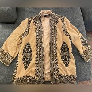 Zara velvet open jacket
